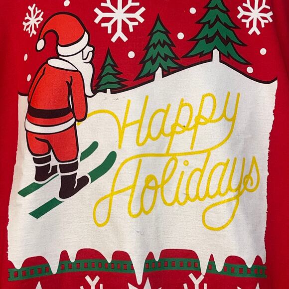 American Rag Cie Yellow Snow HAPPY HOLIDAYS Ugly Christmas Sweatshirt Size XL - Picture 2 of 4